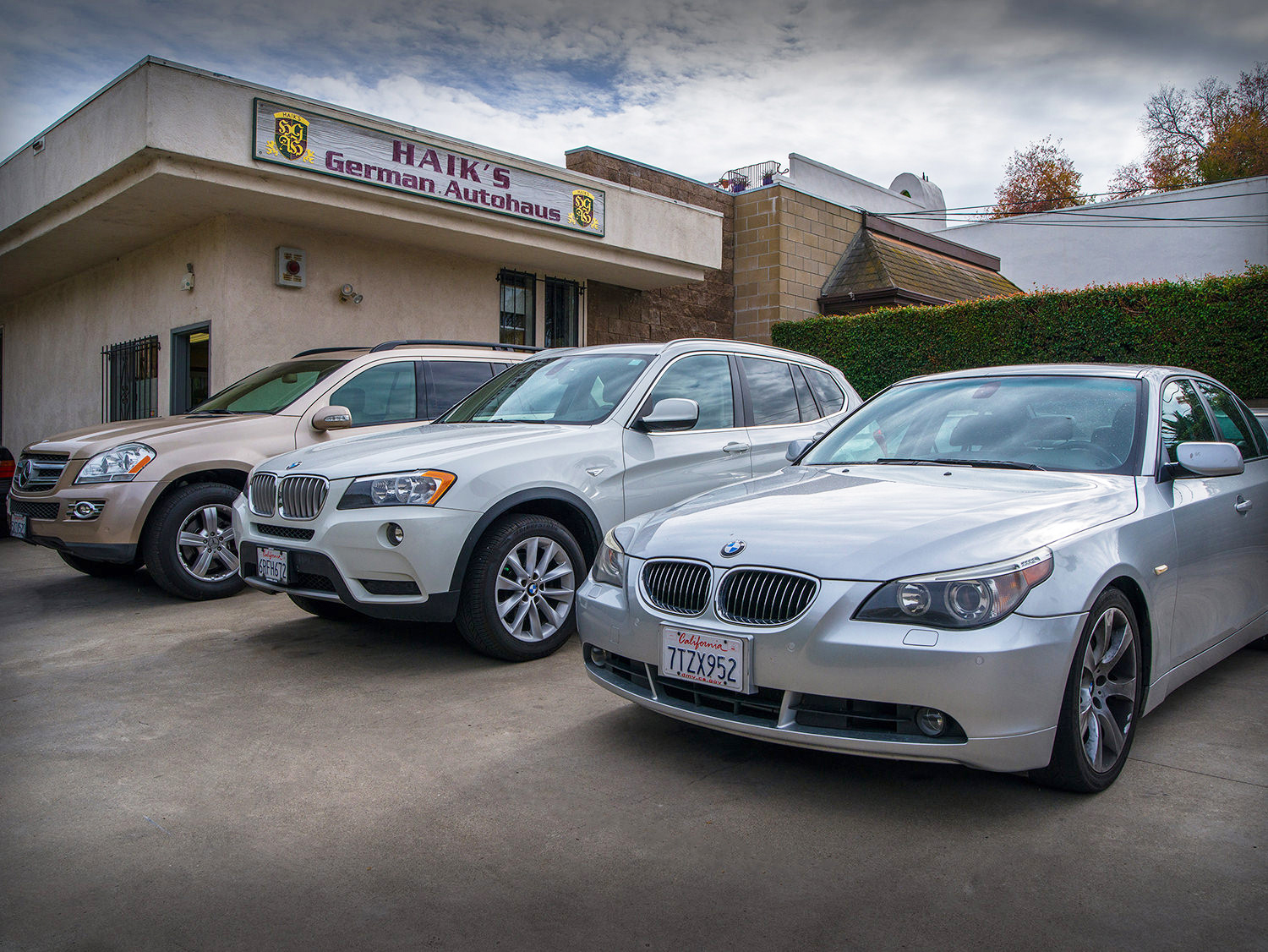 View of BMWs at Haik's German Autohaus, Santa Barbara